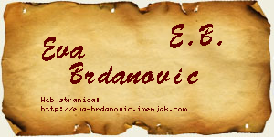 Eva Brdanović vizit kartica